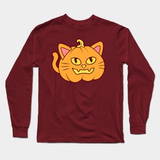 Pumpkin Cat Long Sleeve T-Shirt